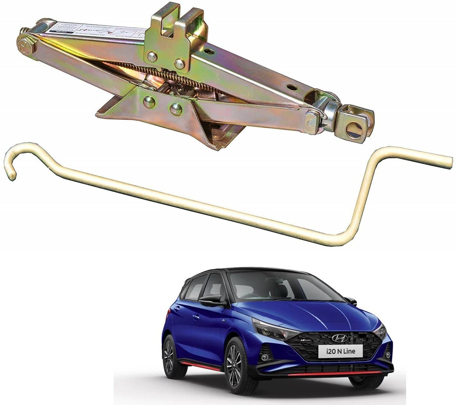 AuTO ADDiCT Manual Scissor car Jack For Hyundai I20 N-Line Vehicle Jack