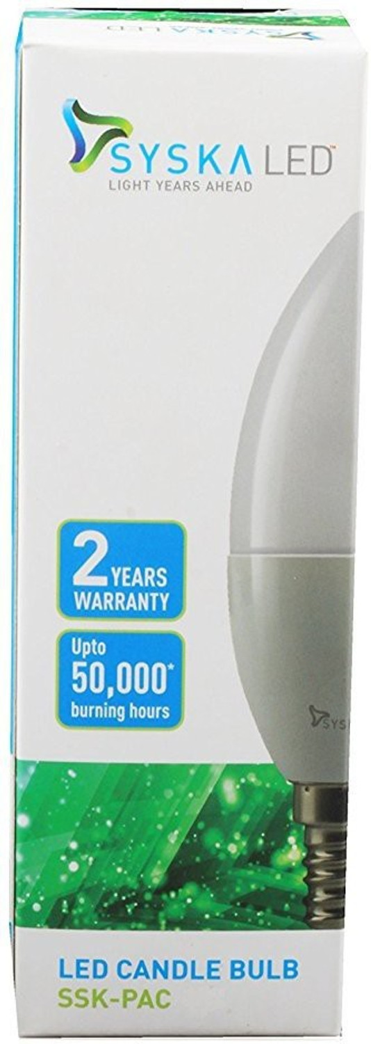 Image of Syska 3 W Basic Candle E14 LED Bulb
