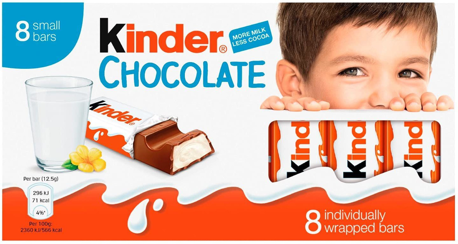 Image of Kinder chocolate 8 , orange Bars