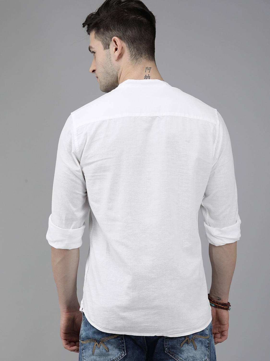 Roadster Men Regular Fit Mandarin Collar Shirt - Image 2