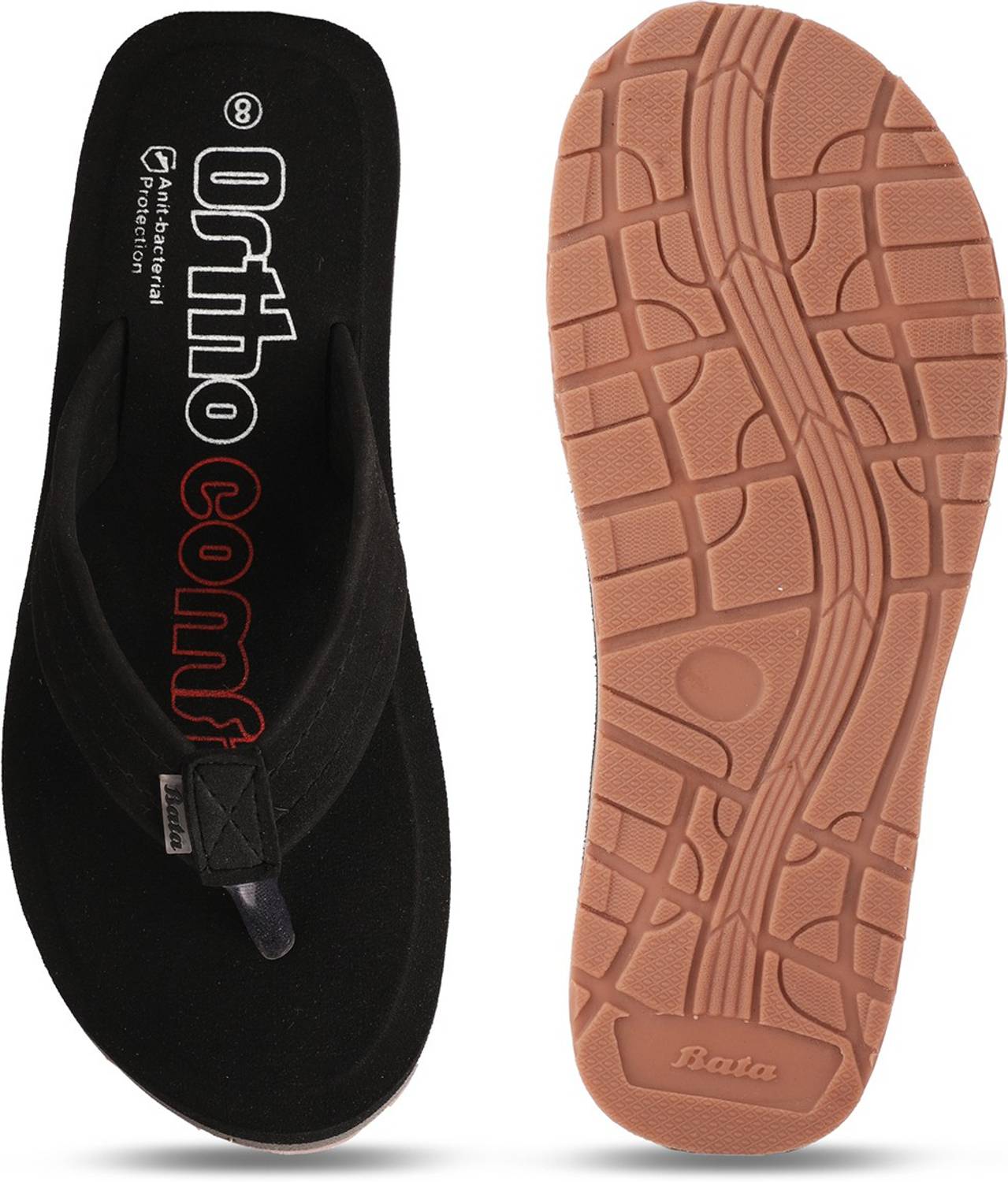Bata Men Black Flip Flops - Image 5