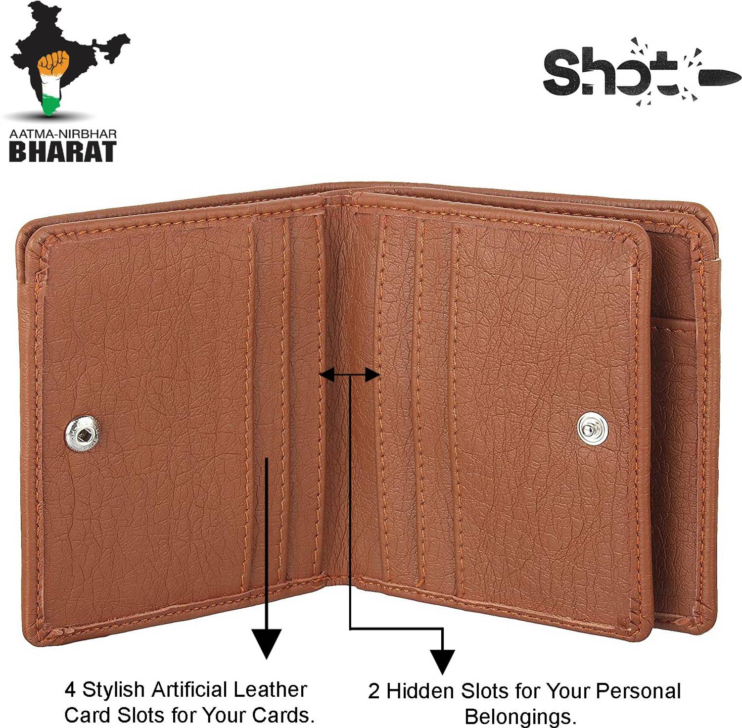 Shiv Men Black Artificial Leather Wallet - Image 1