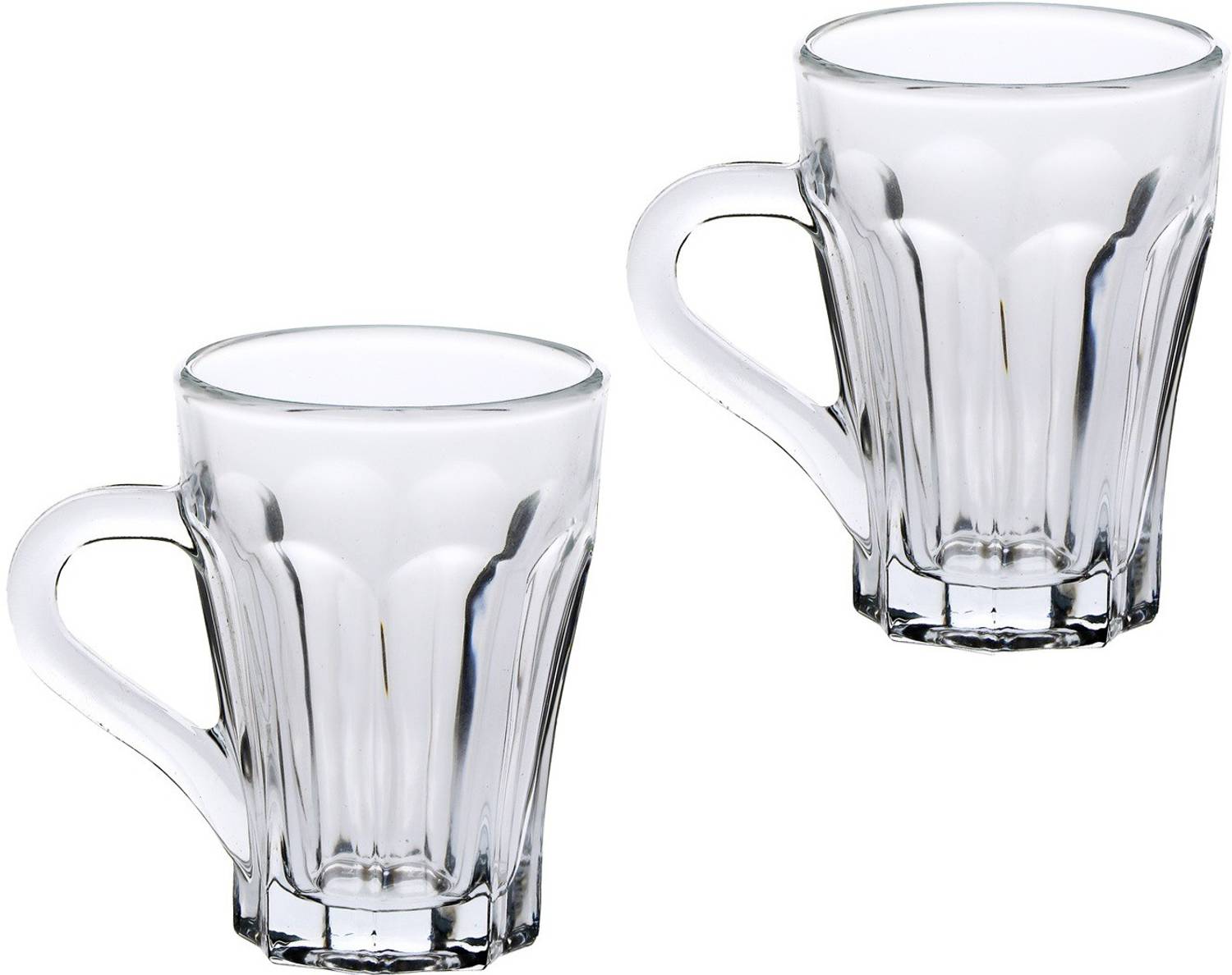 1st Time Pack of 2 Glass 1st Time Tea Coffee Cup, Transparent, Glass, 180 ML, Pack Of- 2