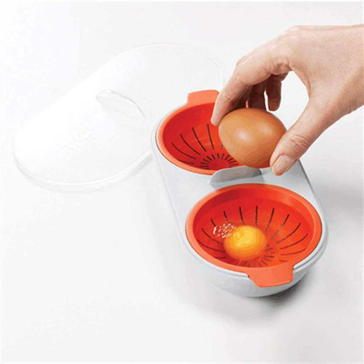 Image of Primetan Microwave Egg Poacher | Oil Free Microwave Omelet Maker | Blue Boiled Egg Cooker Microwave| Microwave Egg Poacher | Microwave Omelet Maker Egg Cooker