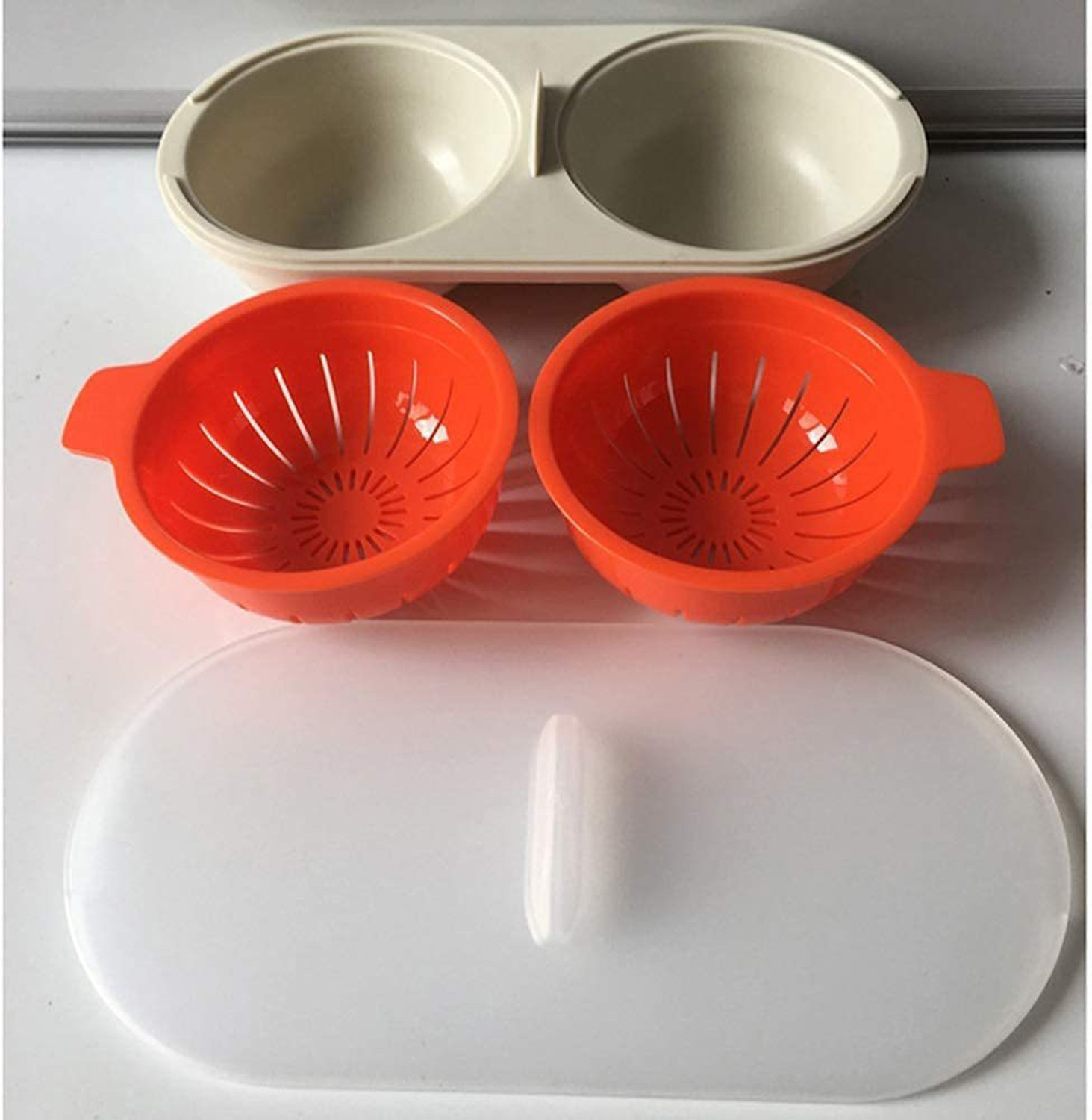 Image of Primetan Microwave Egg Poacher | Oil Free Microwave Omelet Maker | Blue Boiled Egg Cooker Microwave| Microwave Egg Poacher | Microwave Omelet Maker Egg Cooker