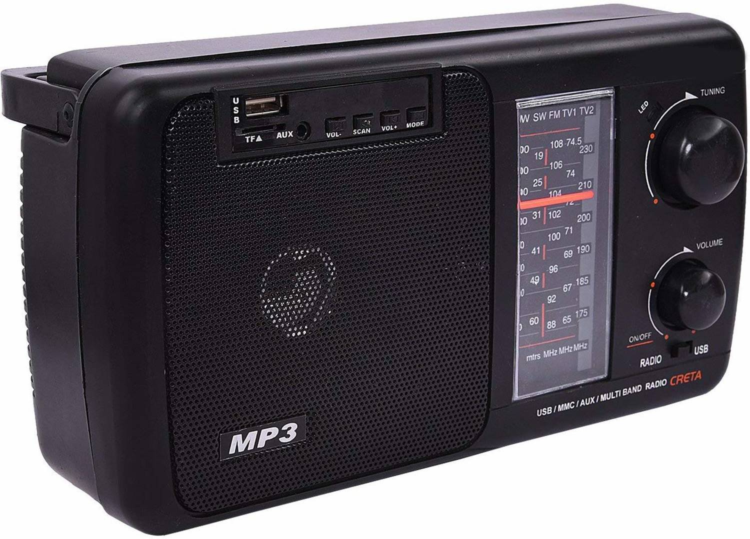 TECH-LOBBY TL-RDO-1 FM Radio (Black)