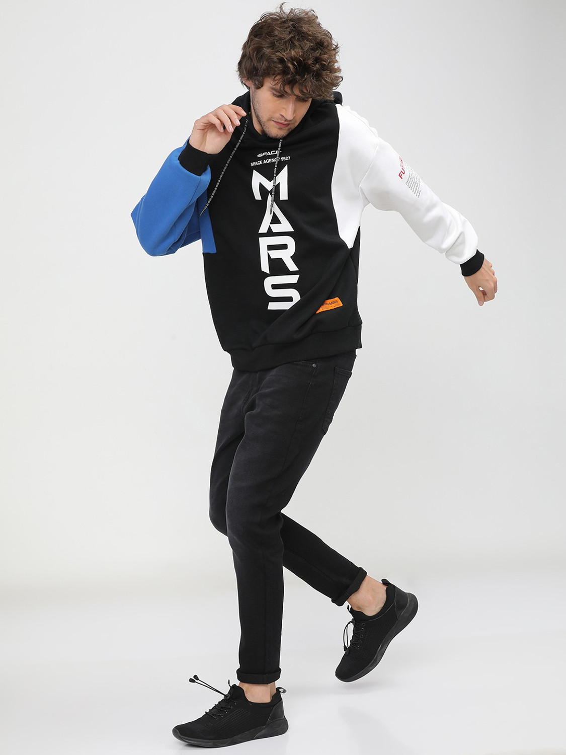 Image of HIGHLANDER Tapered Fit Men Black Jeans