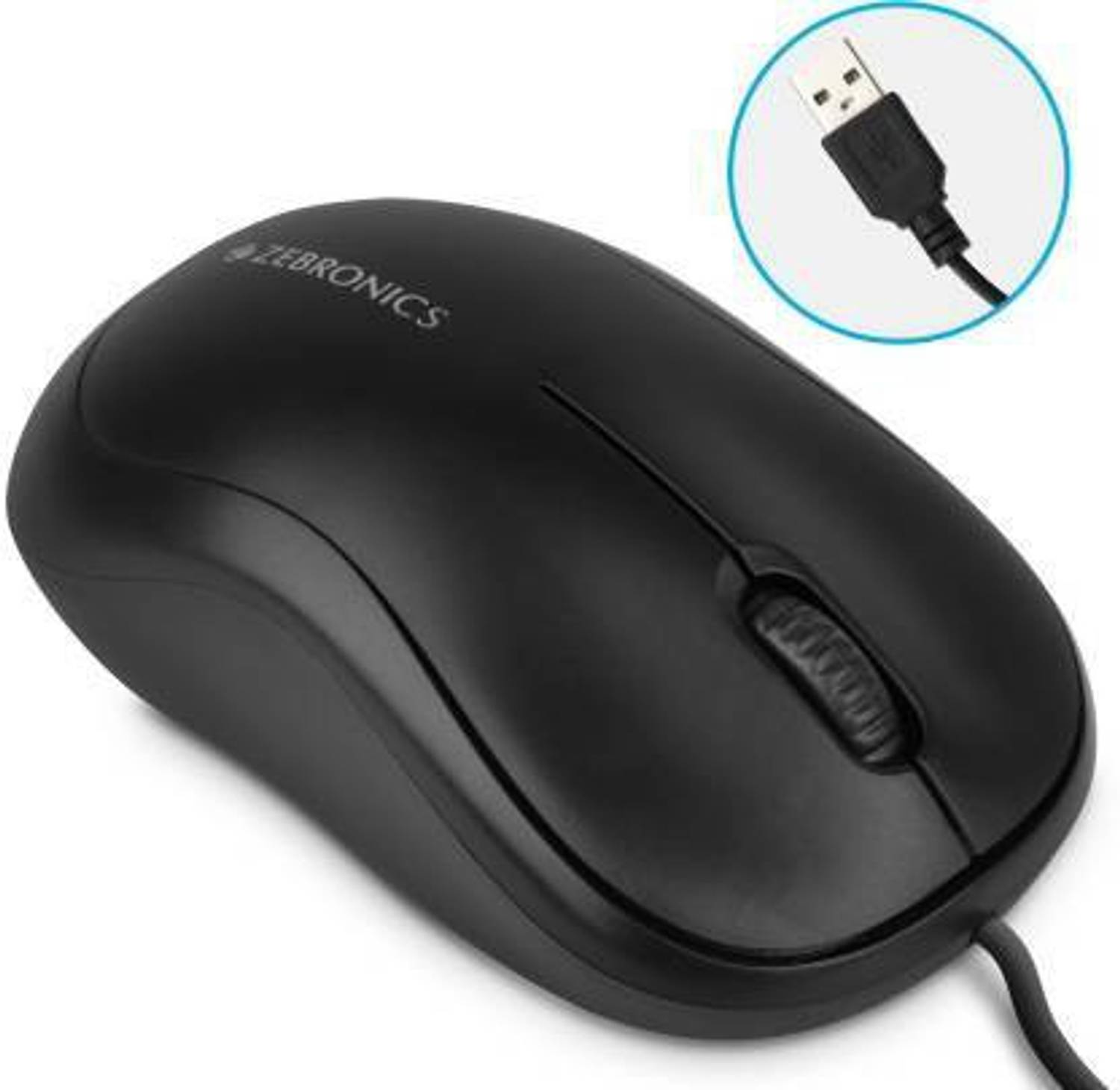 ZEBRONICS mouse Wired Ambidextrous Optical Mouse