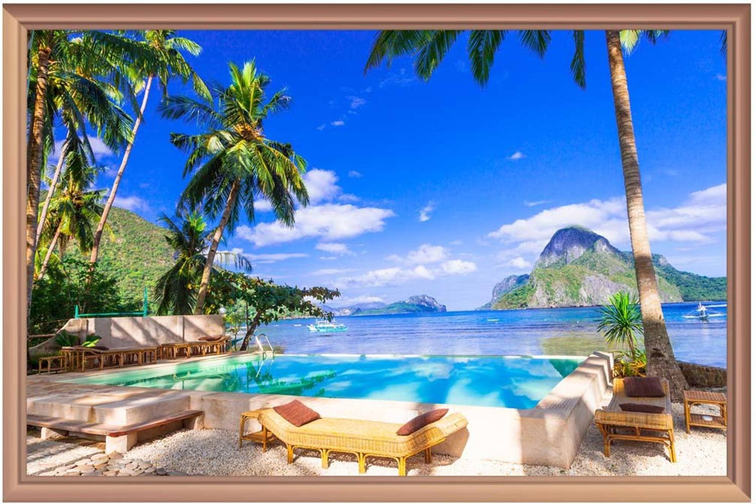 3D Poster Scenery sticker for wall decor room bedroom study room living room worship room size 36 X 24 IN 3D Poster