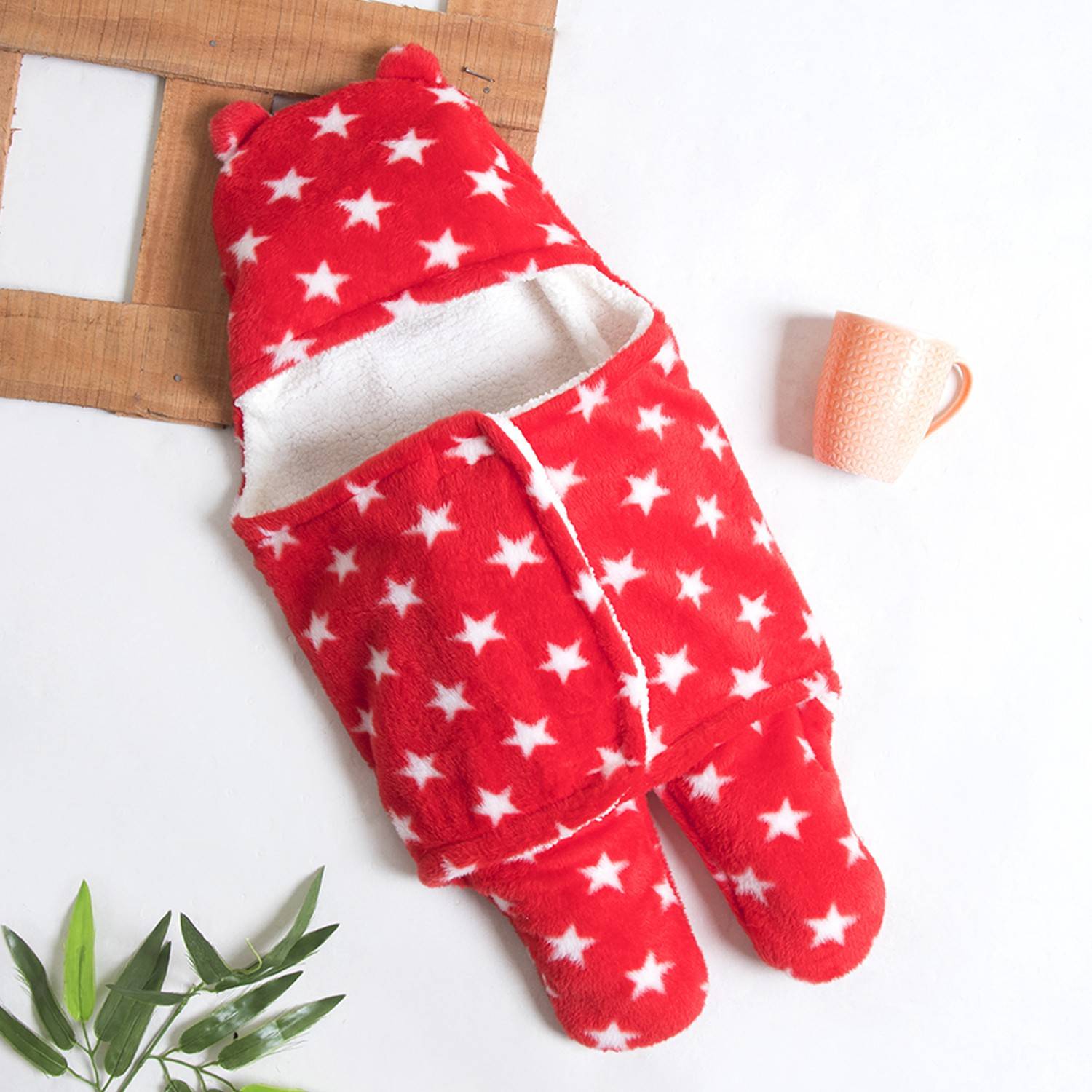 Aakriti Printed Single Hooded Baby Blanket for Heavy Winter