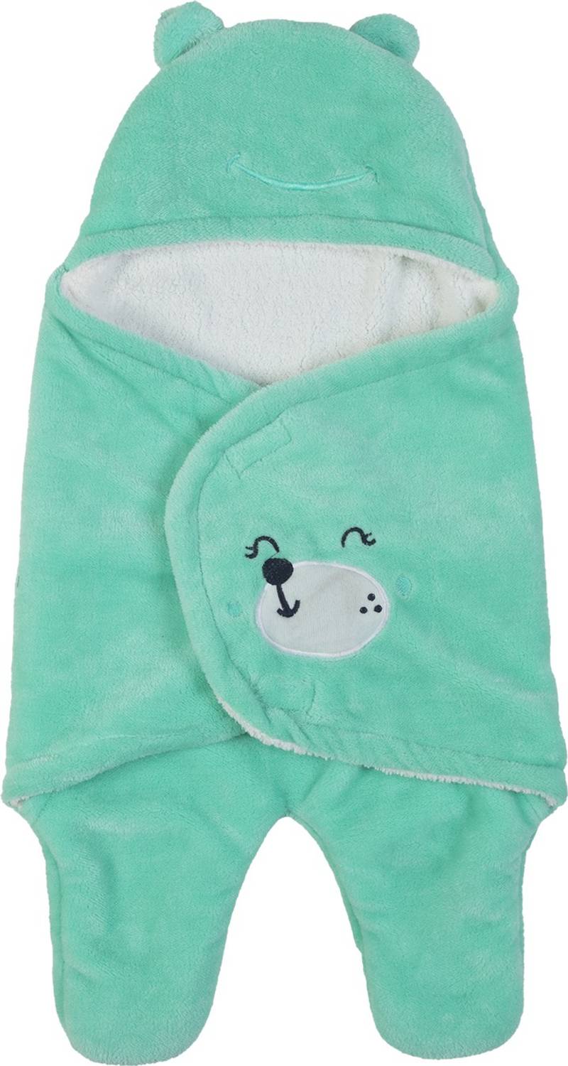 BABY ZONE Solid Crib Hooded Baby Blanket for  AC Room
