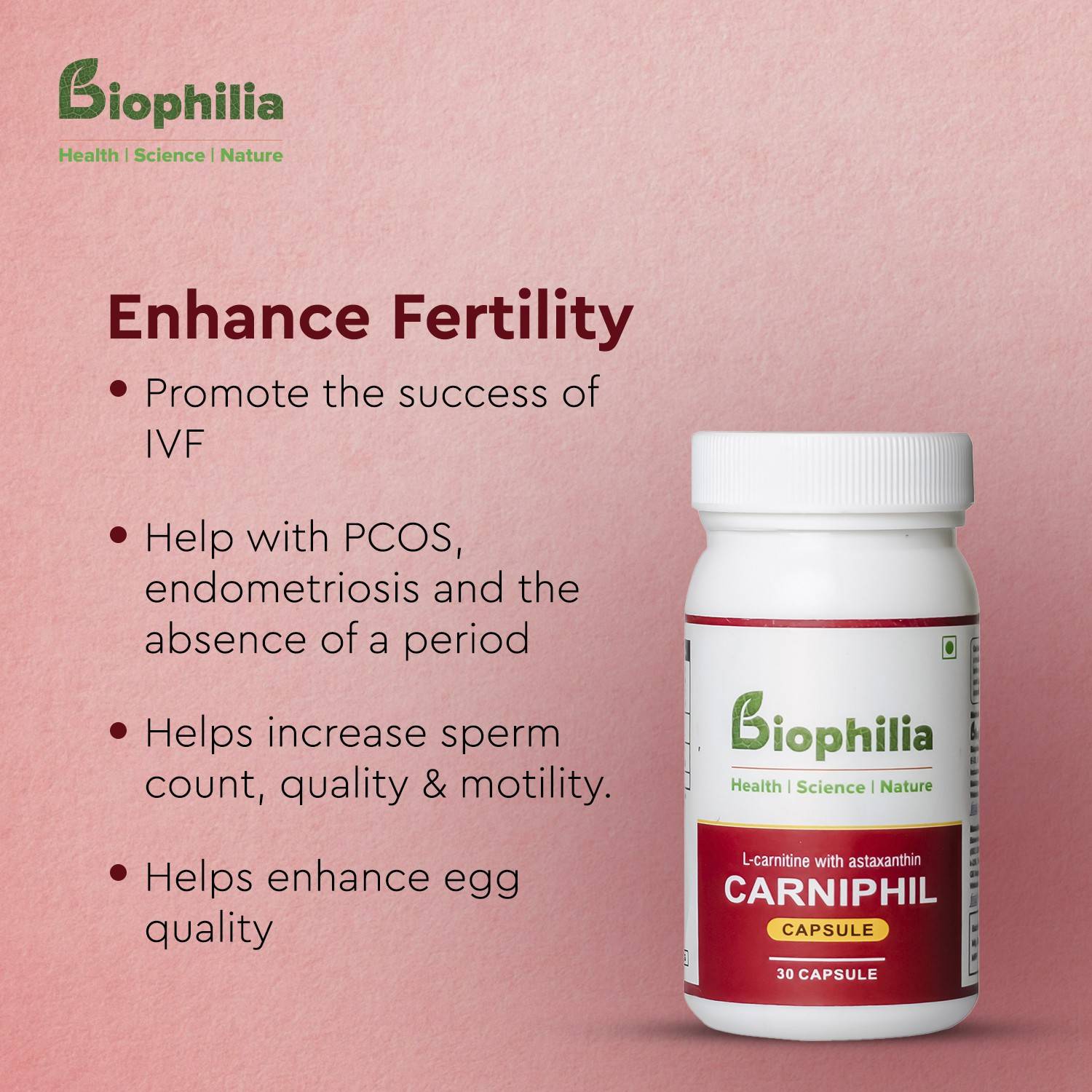 Biophilia CARNIPHIL (L-Carnitine with Astaxanthin) 30 capsules pack of 1  Price in India - Buy Biophilia CARNIPHIL (L-Carnitine with Astaxanthin) 30  capsules pack of 1 online at Flipkart.com