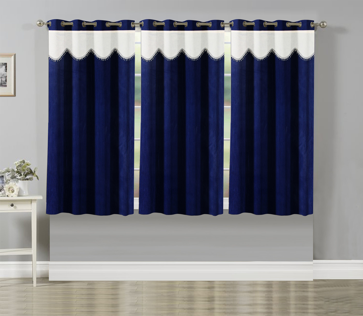 Image of EXCEL BAZAAR 152 cm (5 ft) Window Polyester Room Darkening Curtain (Pack Of 3)