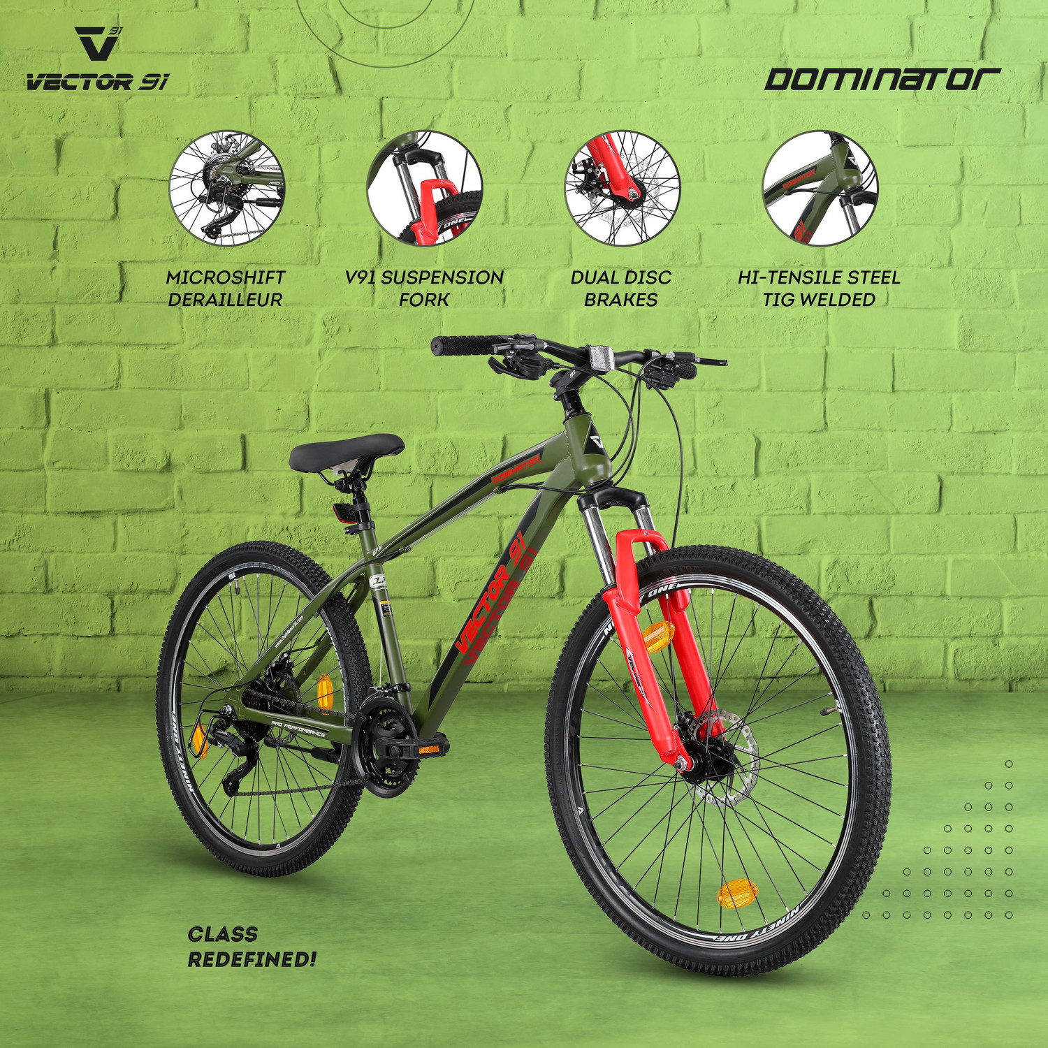 Image of Vector 91 Dominator 27.5 T (inch) Mountain Cycle
