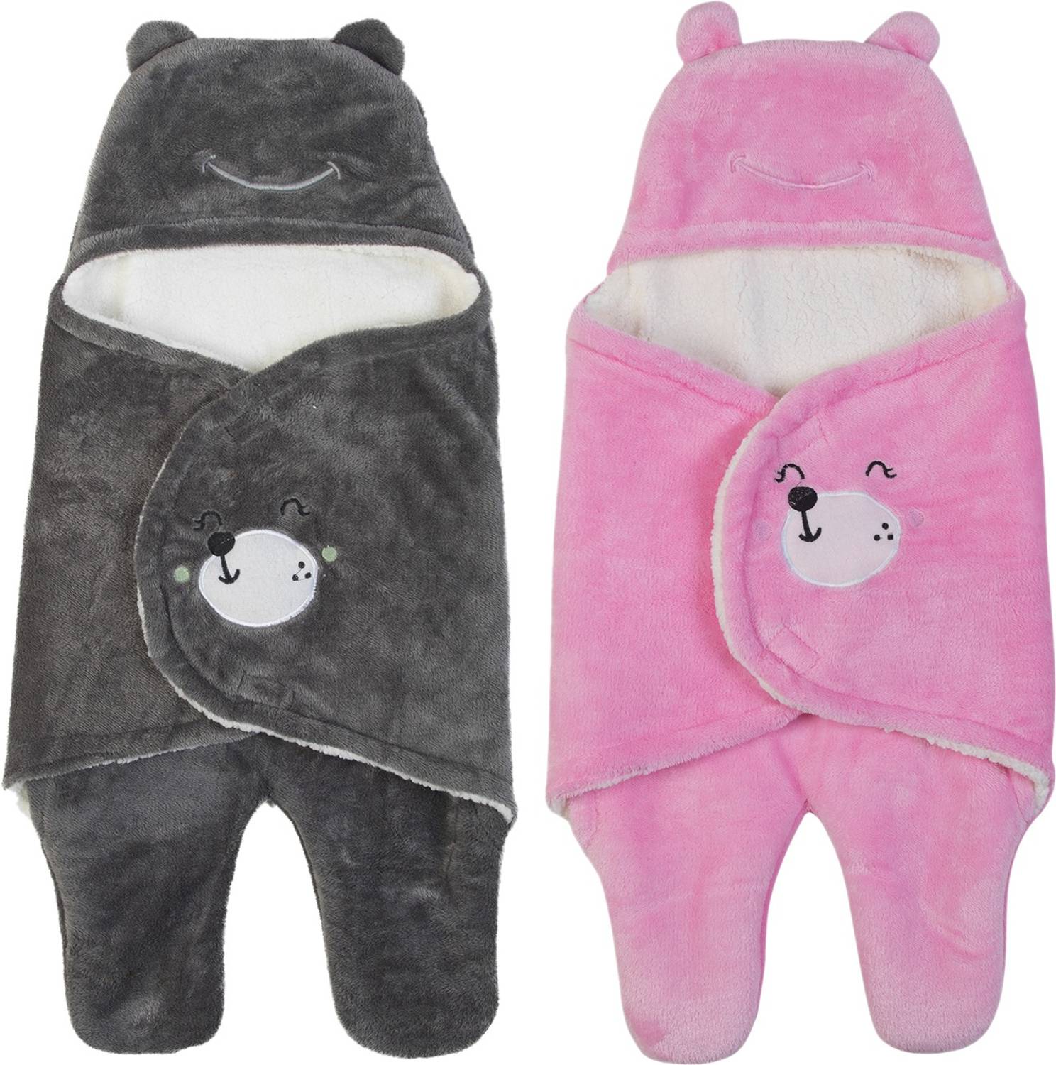 BABY ZONE Printed Single Hooded Baby Blanket for  AC Room