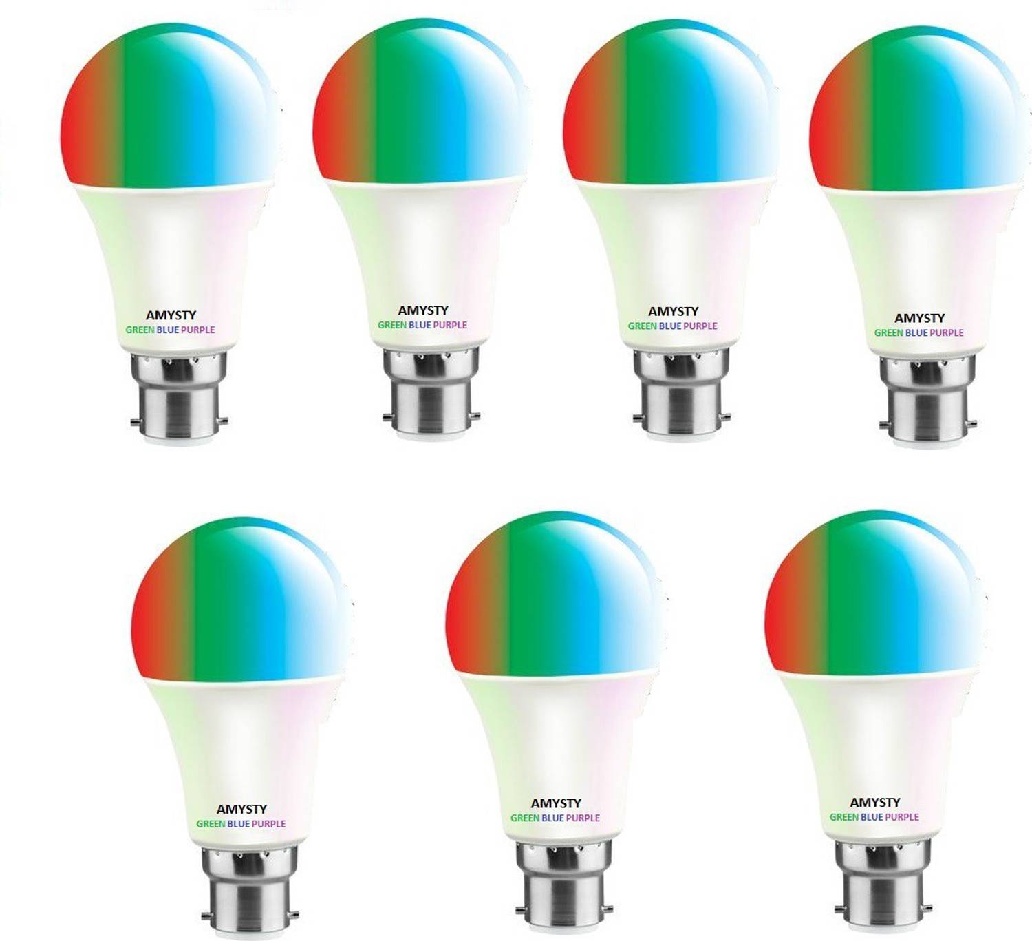 AMYSTY 9 W Basic Round B22 LED Bulb