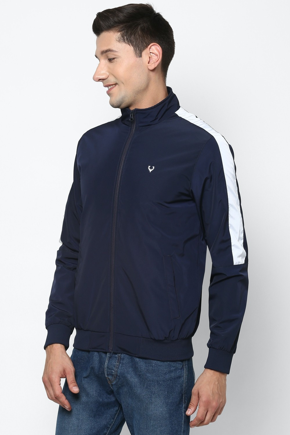 Image of Allen Solly Full Sleeve Solid Men Jacket