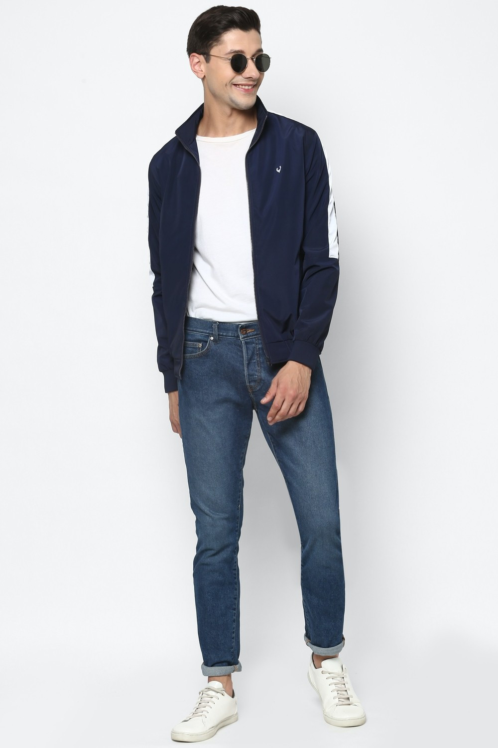 Image of Allen Solly Full Sleeve Solid Men Jacket