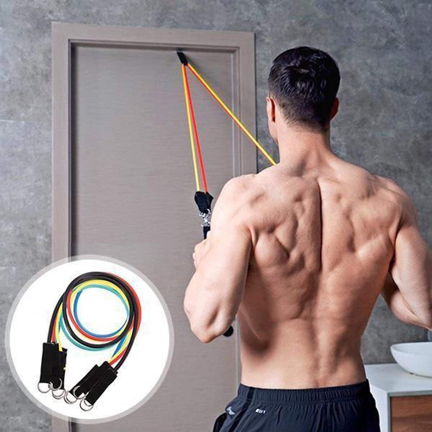 Image of standcart Resistance Bands Set Tubes for Fitness Home Gym Workout Resistance Tube 11 Resistance Band