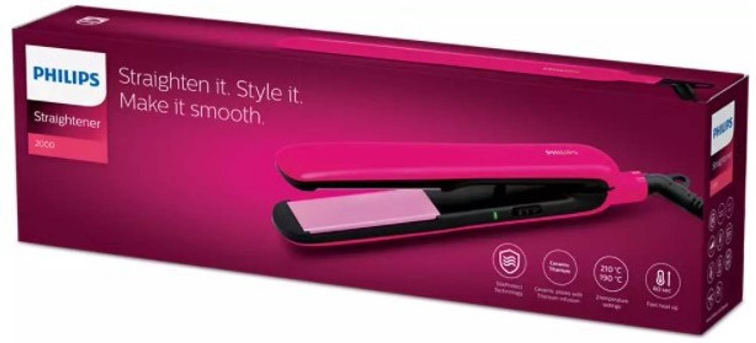 PHILIPS BHS393 Hair Straightener (Pink)