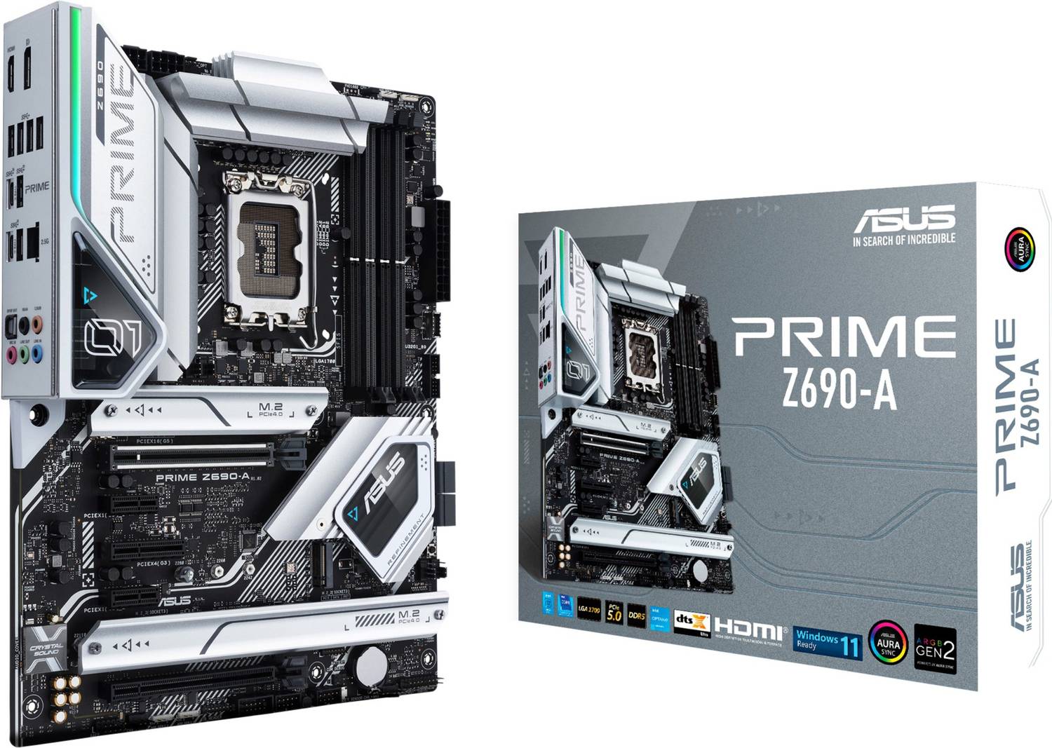 ベアボーン・キット intel 13900K & ASUS Z690-A & 64GB & 1TB ASUS Prime Z690-A LGA 1700Socket ATX Intel Z690 Chipset DDR5