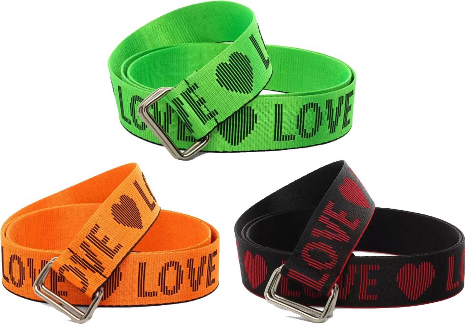 buffcage Men & Women Casual, Evening, Formal, Party Green, Orange, Black Canvas Belt