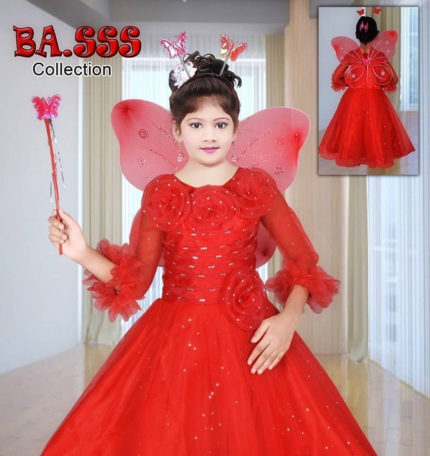 AJ FASHION PARI DRESS Kids Costume Wear