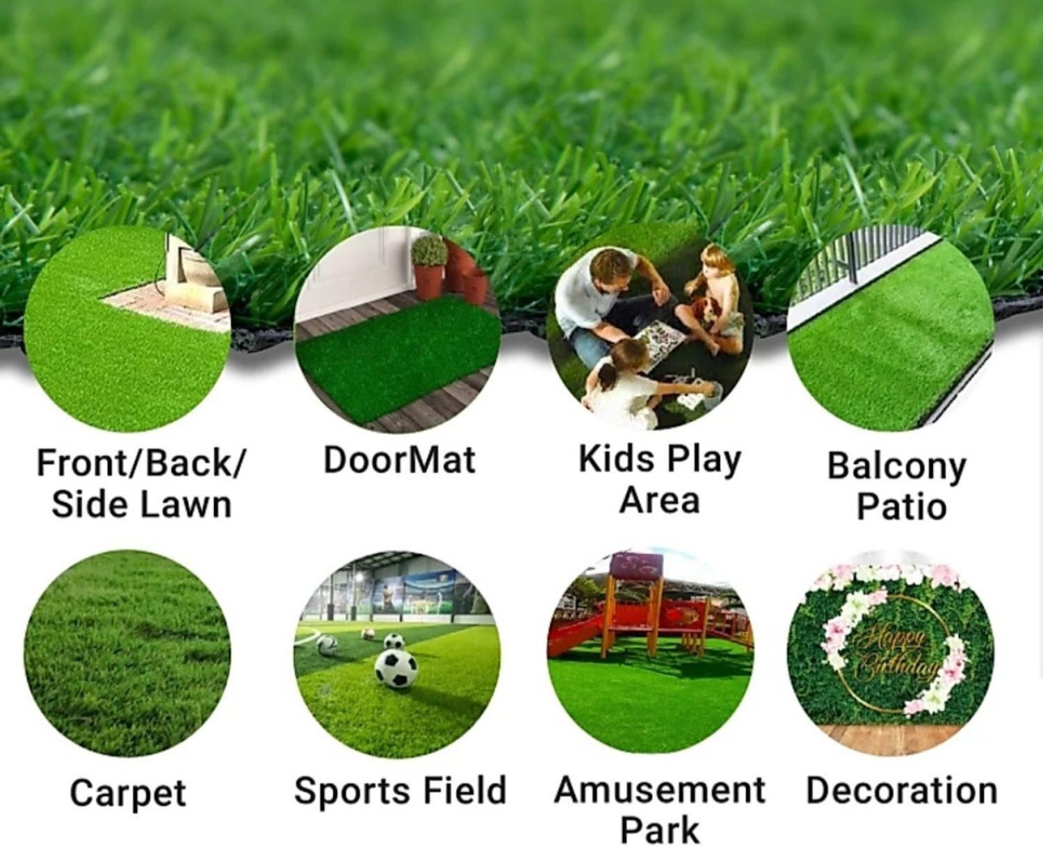 Image of Flipkart SmartBuy Artificial Grass, PP (Polypropylene) Floor Mat