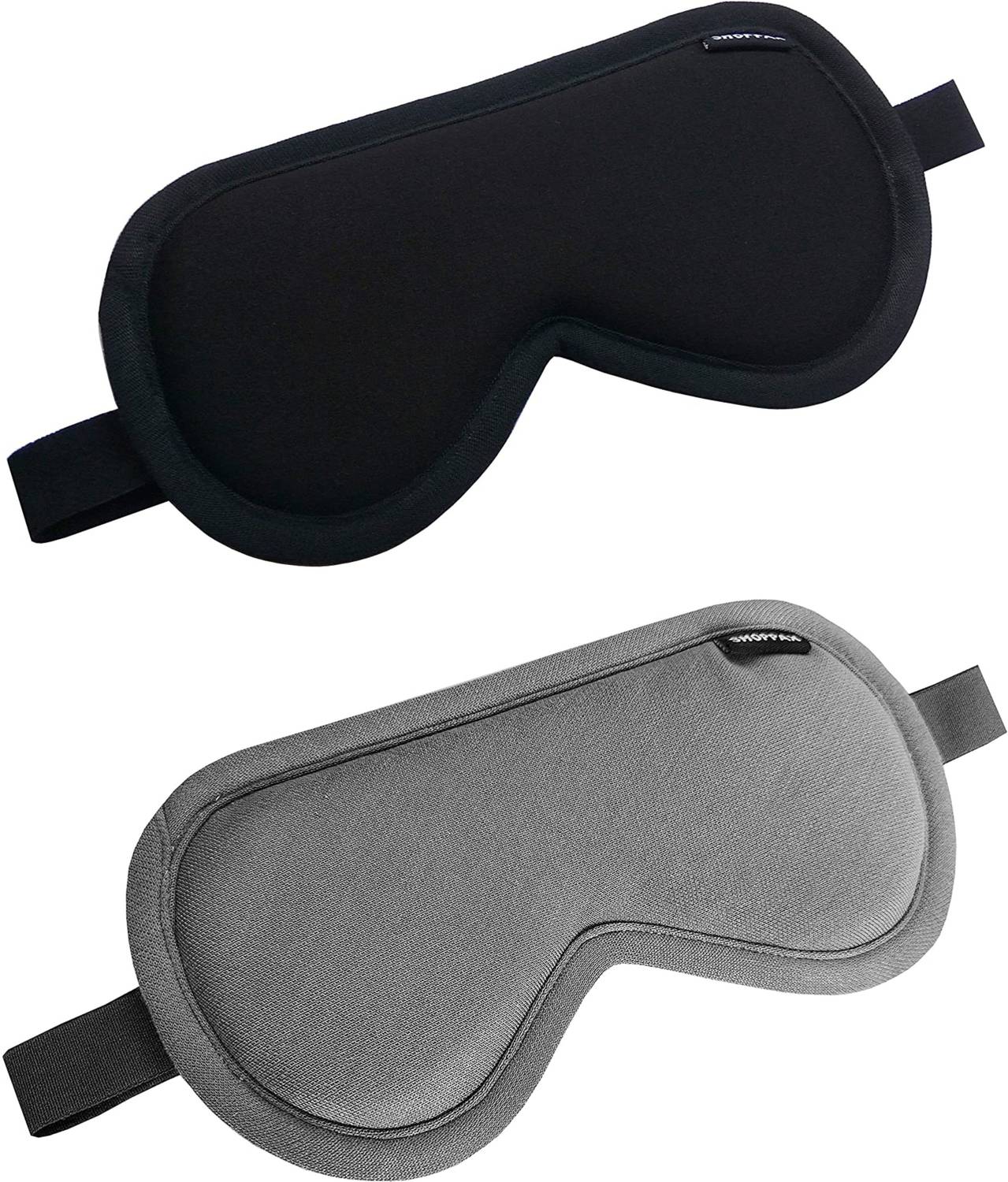 shoppax Black and Pure Gray Combo Design rw Sleeping Mask Eye Sha...mo
