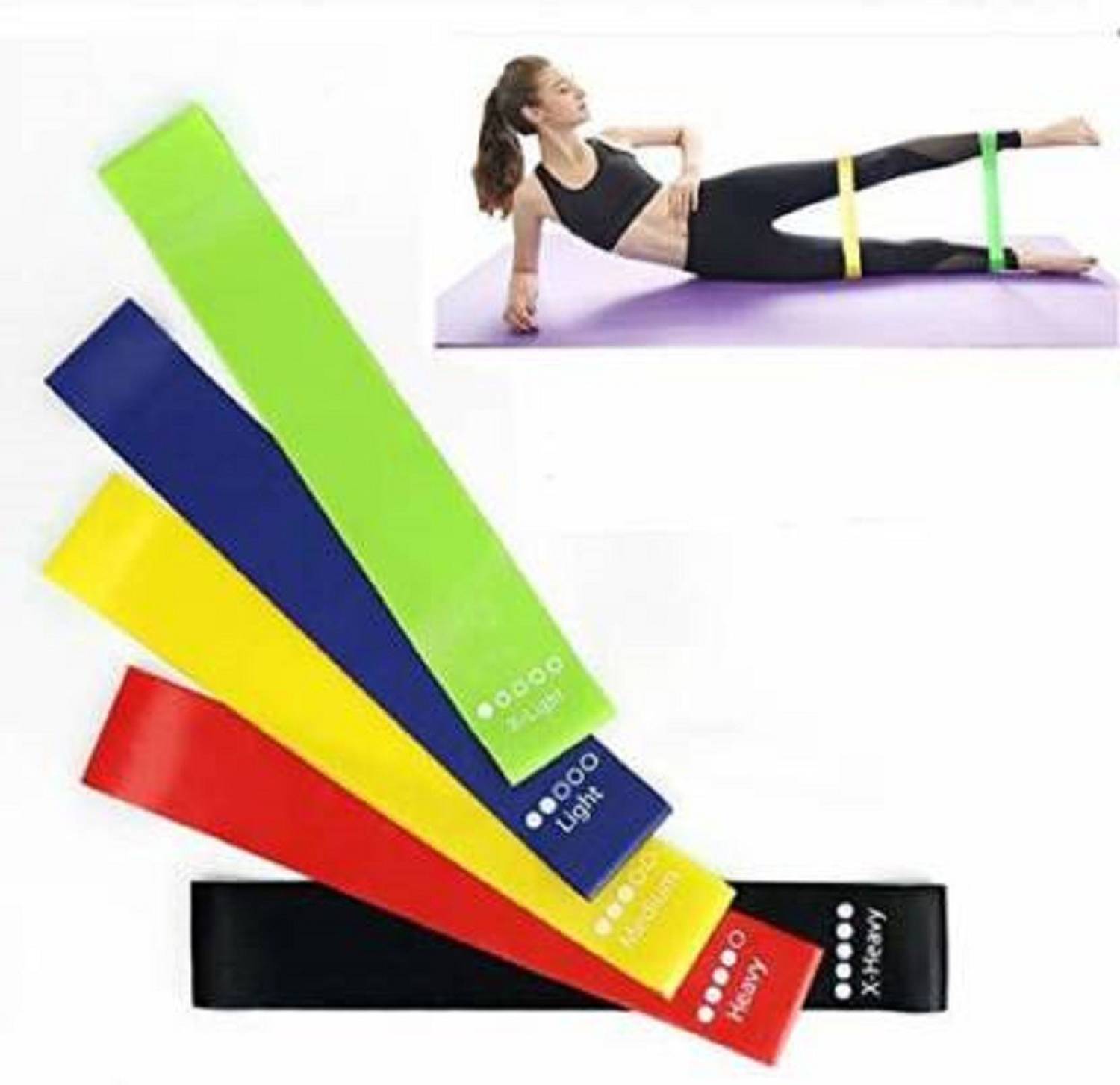 ALORNOR Resistance Bands Mini Loop (Set of 5) Perfect for Toning & Home Workout Resistance Tube