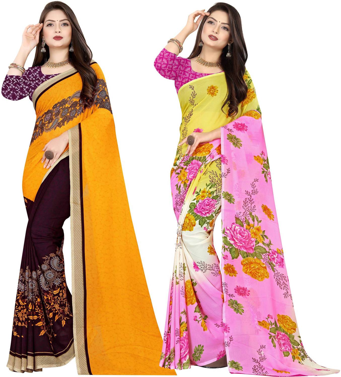 Anand Sarees Printed Bollywood Georgette Saree