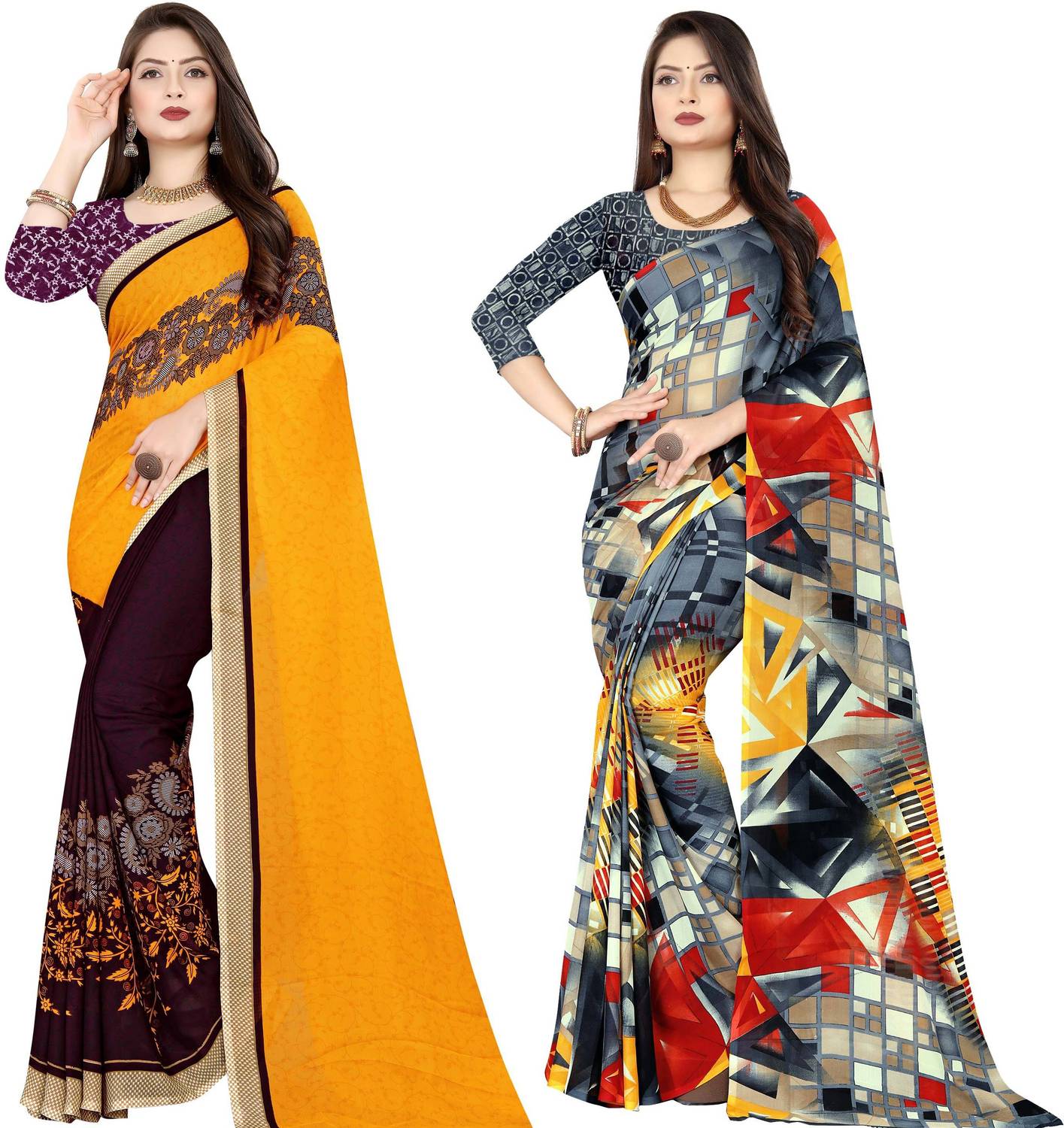 Anand Sarees Printed Bollywood Georgette Saree