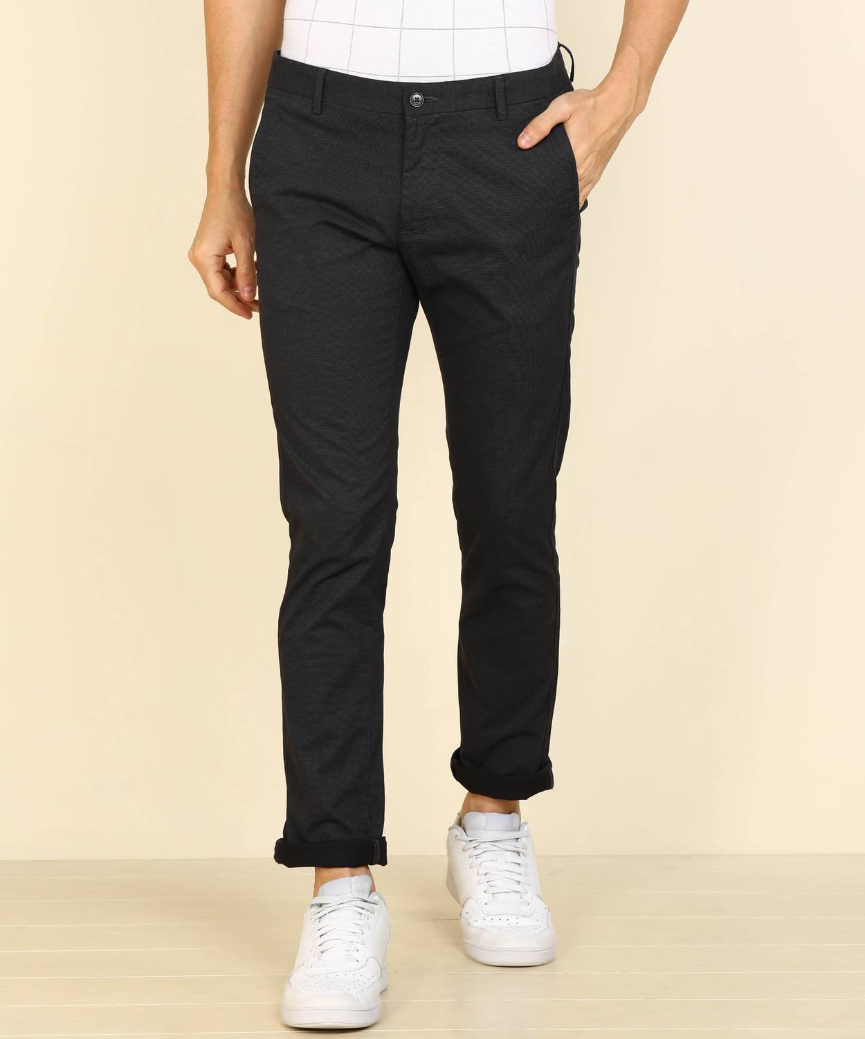 Arrow Sport Slim Fit Men Grey Trousers