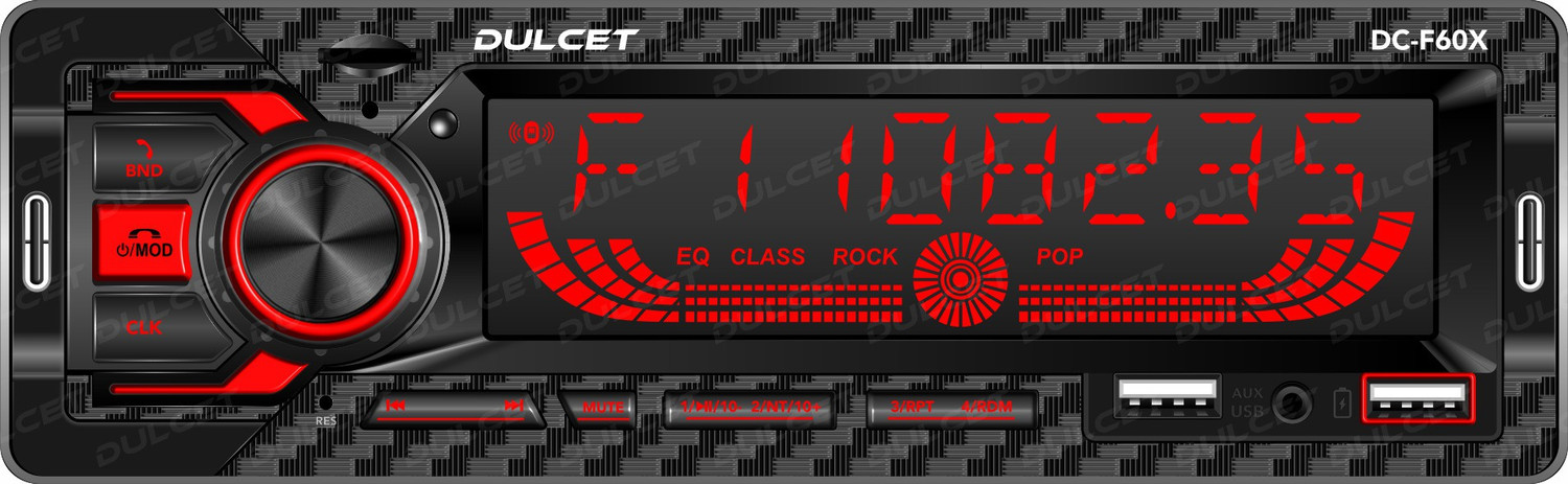 Image of DULCET DC-F60X 220W Universal Fit Single Din Mp3 with Big LCD Display Car Stereo