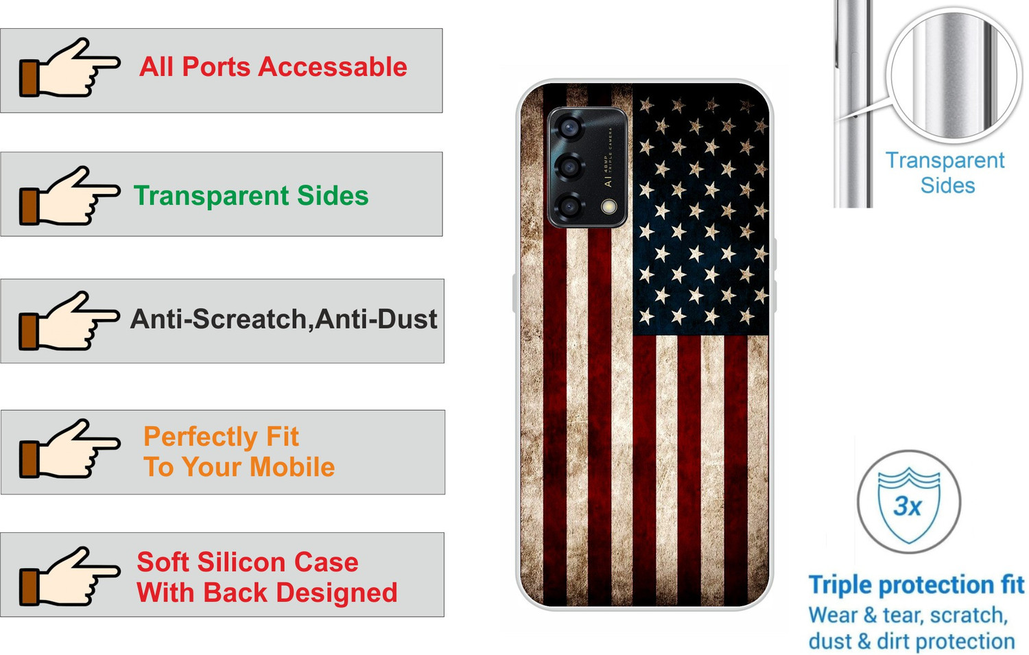 Image of Dreamcase Back Cover for Oppo F19S, Oppo F19
