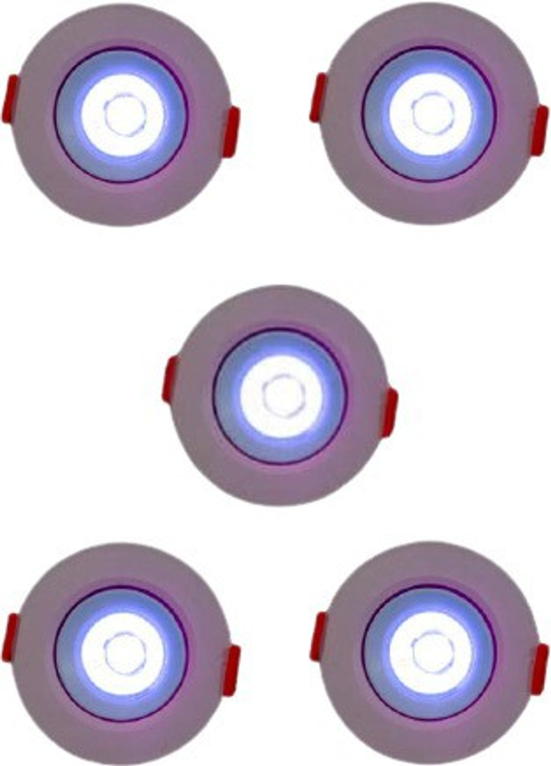 Image of D'Mak LED Ceiling COB Spot Light - 3 Watt - Round - Blue, Pack of 5 Recessed Ceiling Light Ceiling Lamp