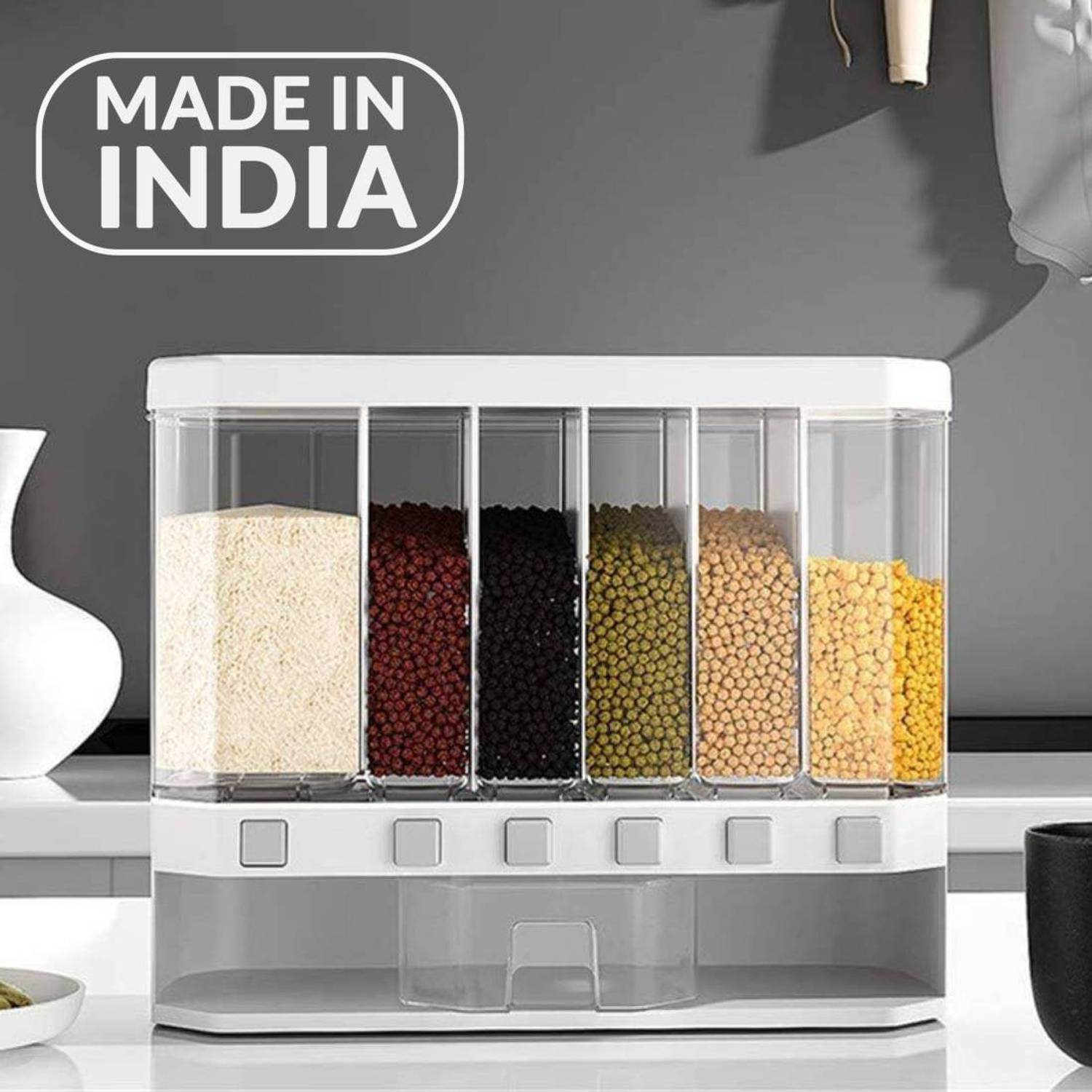 BAZKU Plastic Cereal Dispenser  - 1000 ml