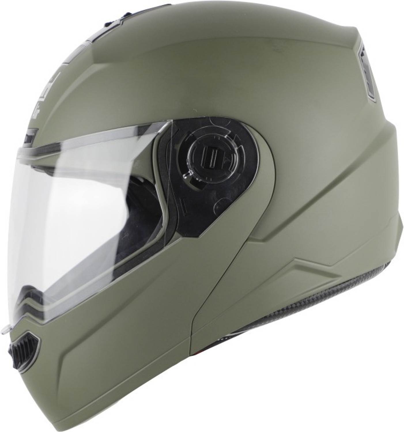 Image of Steelbird Air SBA-7 HI-QUALITY DASHING FLIP-UP BATTLE GREEN 580 MM SIZE (M) Motorbike Helmet