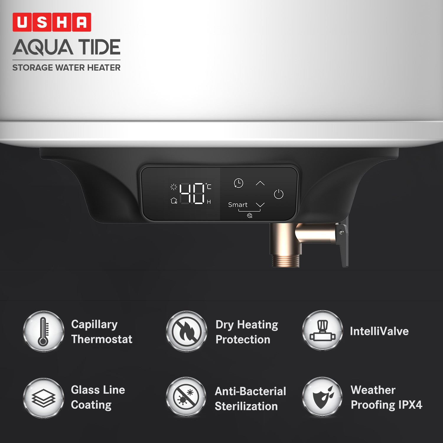 Image of USHA Aqua Tide 25 L Storage Water Geyser