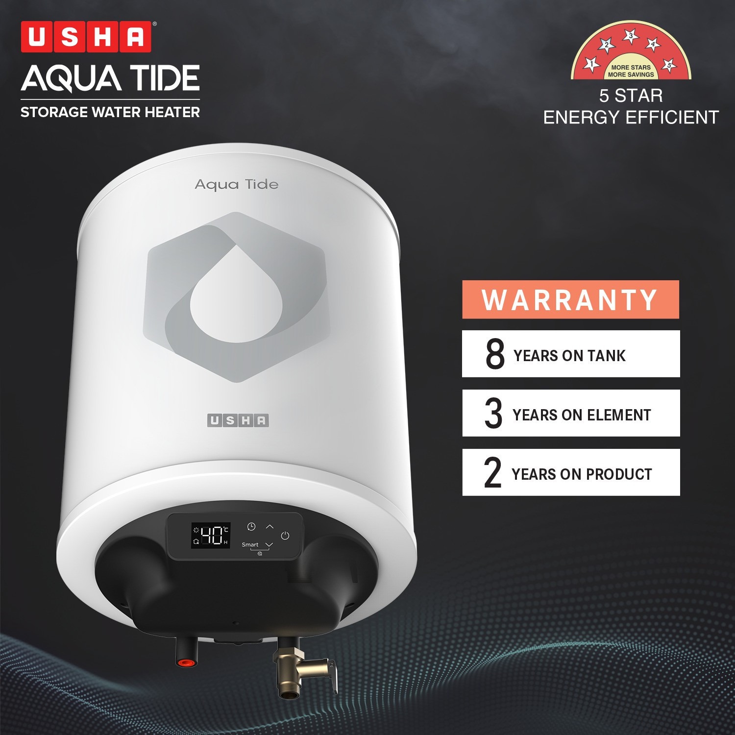 Image of USHA Aqua Tide 25 L Storage Water Geyser