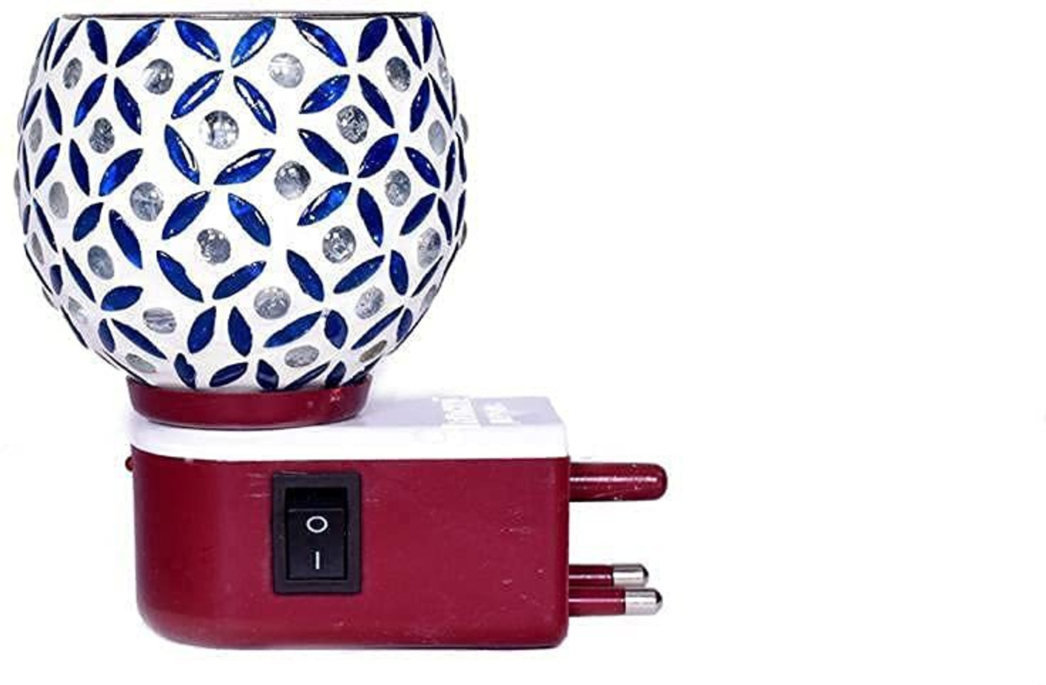 Image of DRAMIQ Beautiful Ceramic Aroma Diffuser /Kapoor Dani Cum Night Lamp(KE-53) Glass Incense Holder