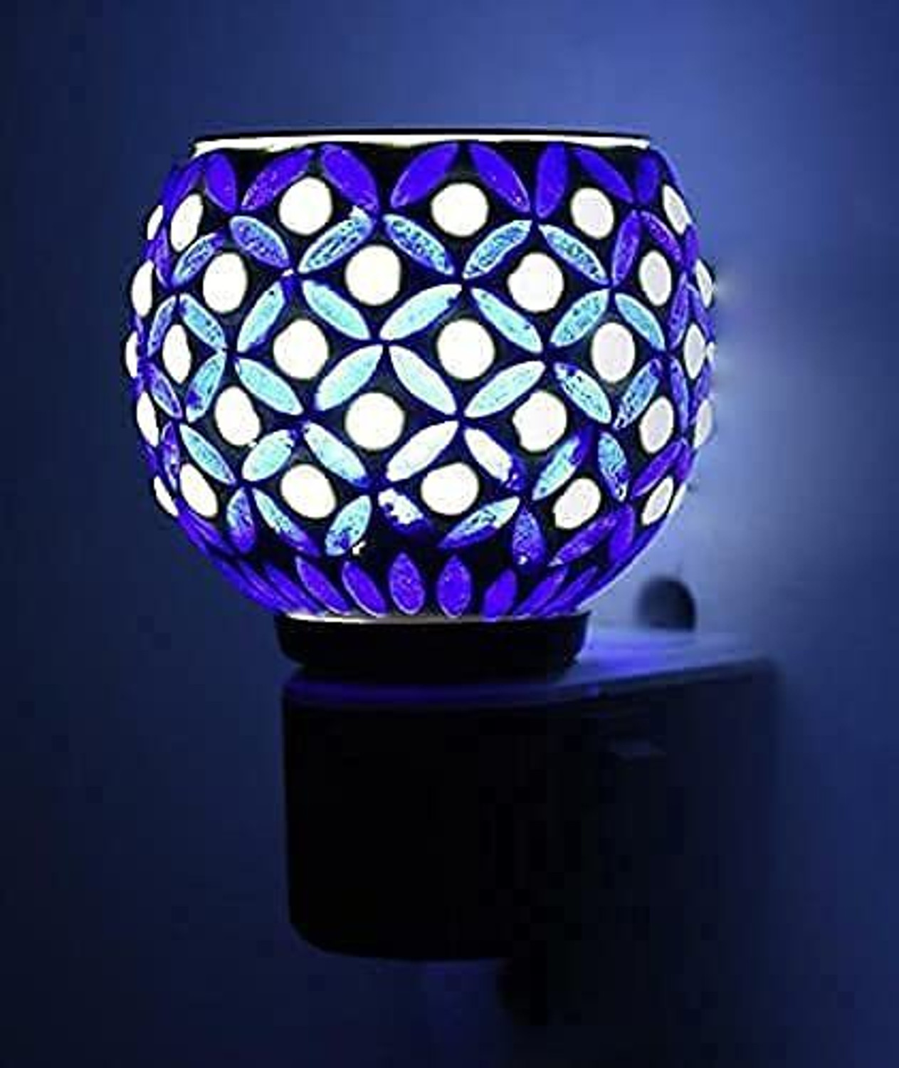 Image of DRAMIQ Beautiful Ceramic Aroma Diffuser /Kapoor Dani Cum Night Lamp(KE-53) Glass Incense Holder