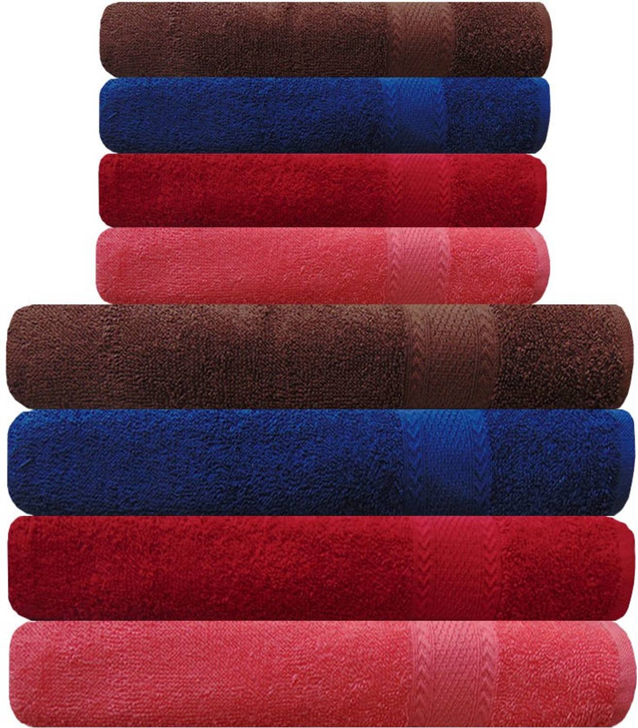 AkiN Cotton 450 GSM Bath, Hand Towel Set