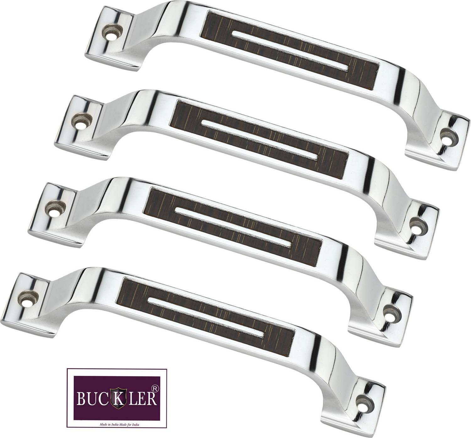 BUCKLER Spider Zinc Alloy Silver-Brown,Glossy 4 Inch-Cabinet Handle,Drawer,Wardrobe-4 Zinc Door Handle
