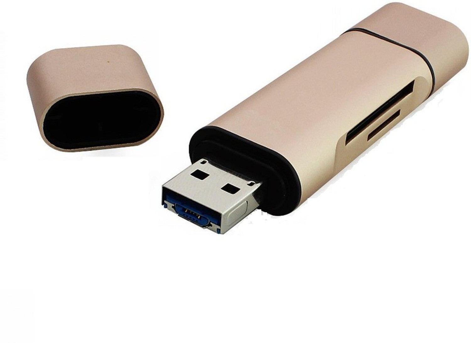 Image of LipiWorld 3 in 1 Card Reader Type c USB 3.0 All in one Card Reader Micro USB Card Reader SD, Micro SD, SDXC, SDHC, Micro SDHC, Micro SDXC Memory Card Reader Card Reader Type c USB 3.0 All in one Card Reader Card Reader