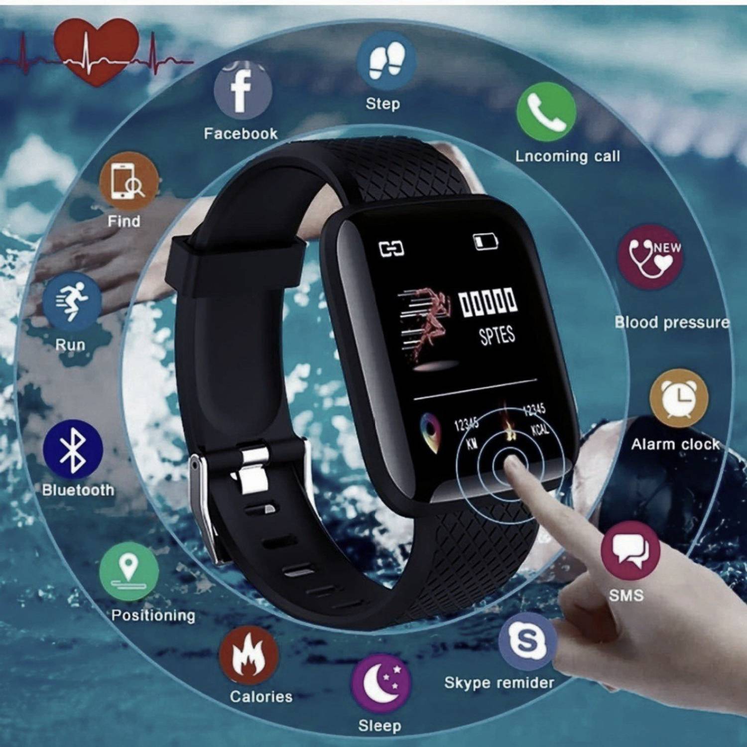Amit Enterprises IDS116 SMART BRACELET WATCH IT SUPPORTS ONLY NOTIFICATION Smartwatch