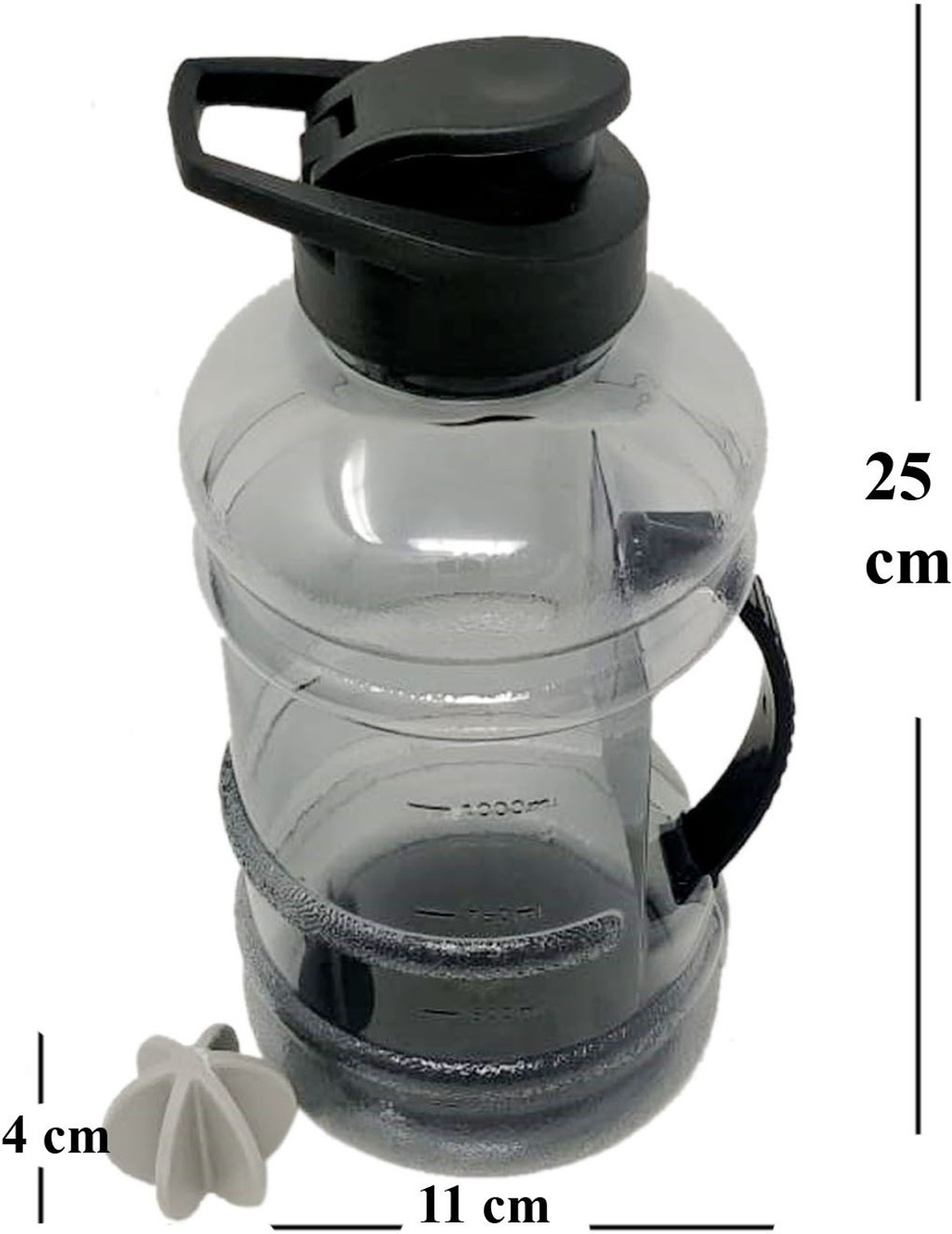 Image of Buffy 1.5 L Bpa Free Gallon Water Bottle, Sports Fitness Bottle 1500 ml 1500 ml Plastic Flask