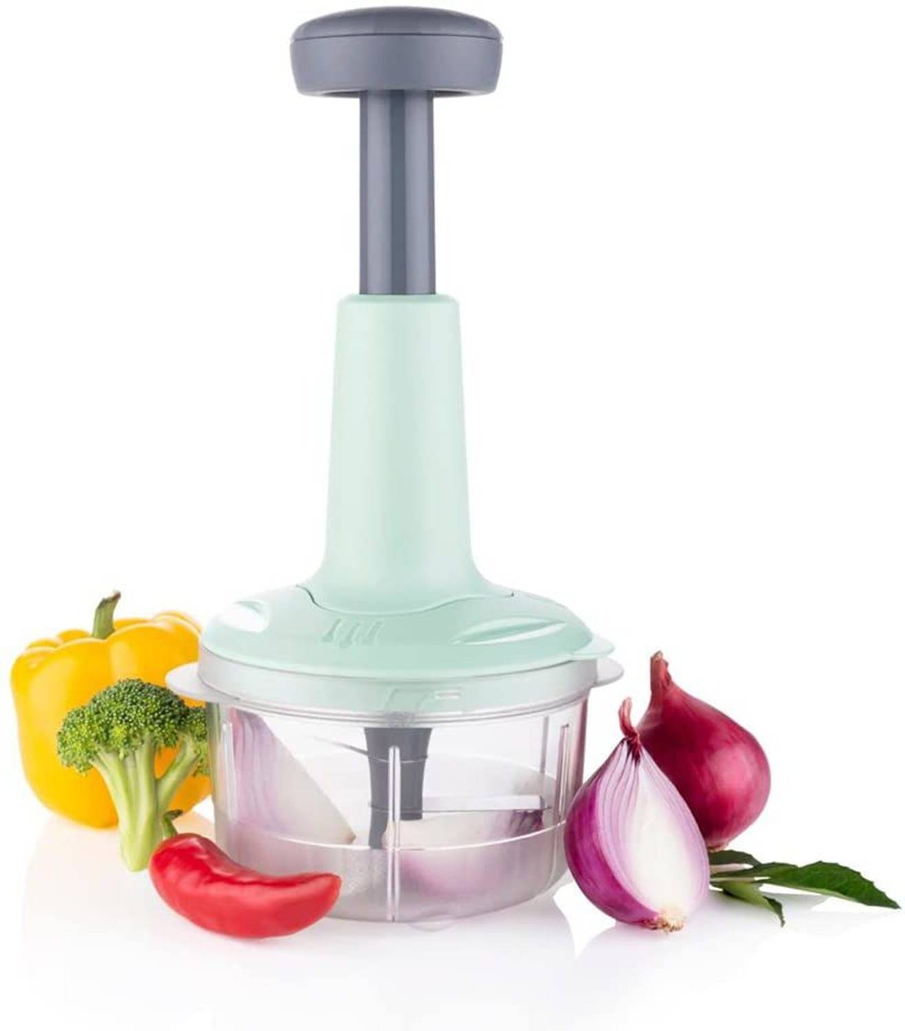 ACLIX by Hand-Press Vegetable Chopper Mixer Cutter to Onion,Tomato,Potato Push Chopper Manual Chopper for Kitchen - Manual Hand Press Vegetable & Fruit Chopper Vegetable & Fruit Chopper