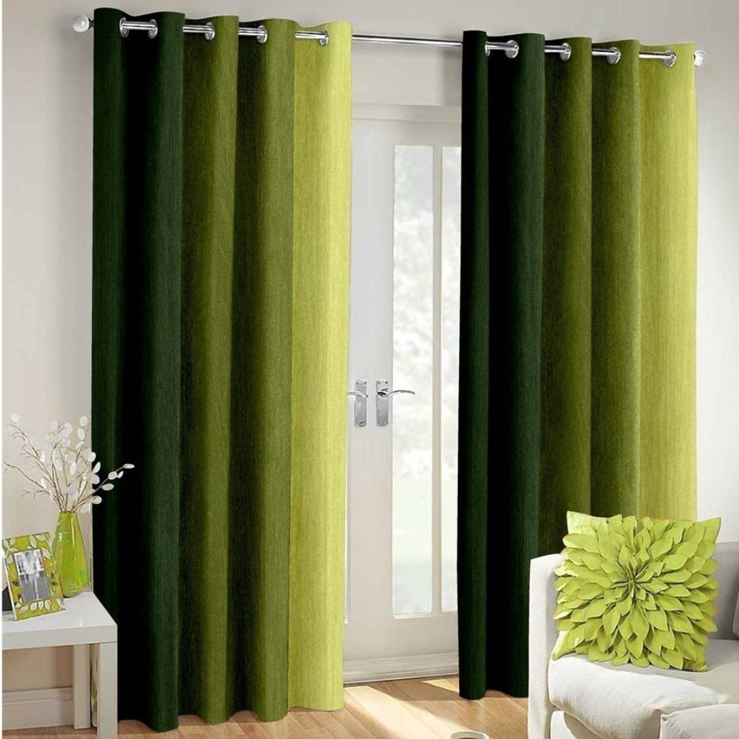Homefab India 274.5 cm (9 ft) Long Door Polyester Room Darkening Curtain (Pack Of 2)