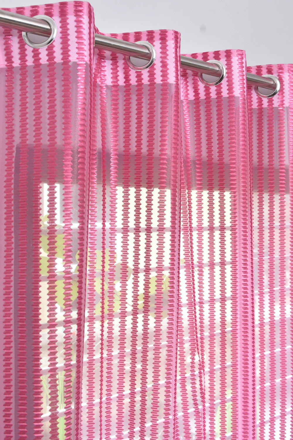 Image of Homefab India 244 cm (8 ft) Long Door Tissue Transparent Curtain (Pack Of 2)